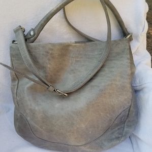 Frye | Melissa Hobo Grey Leather Bag